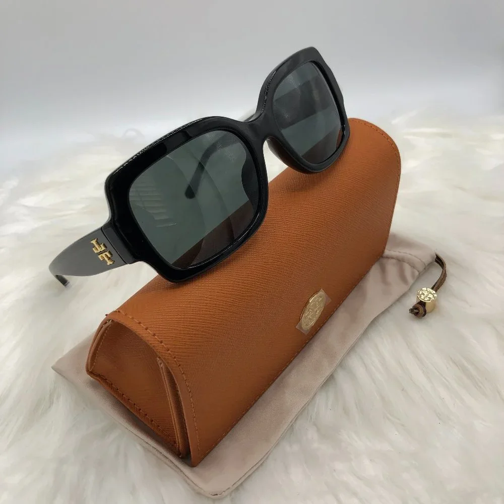 NWT Tory Burch Women's Chunky Mod Square Sunglasses - TY7135UM - Black/Gray